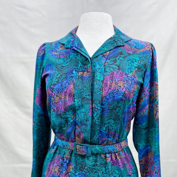 SOLD Retro Career Office Dress, Matching Belt - Picture 2 of 10